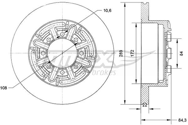 TOMEX Brakes Bremsscheibe